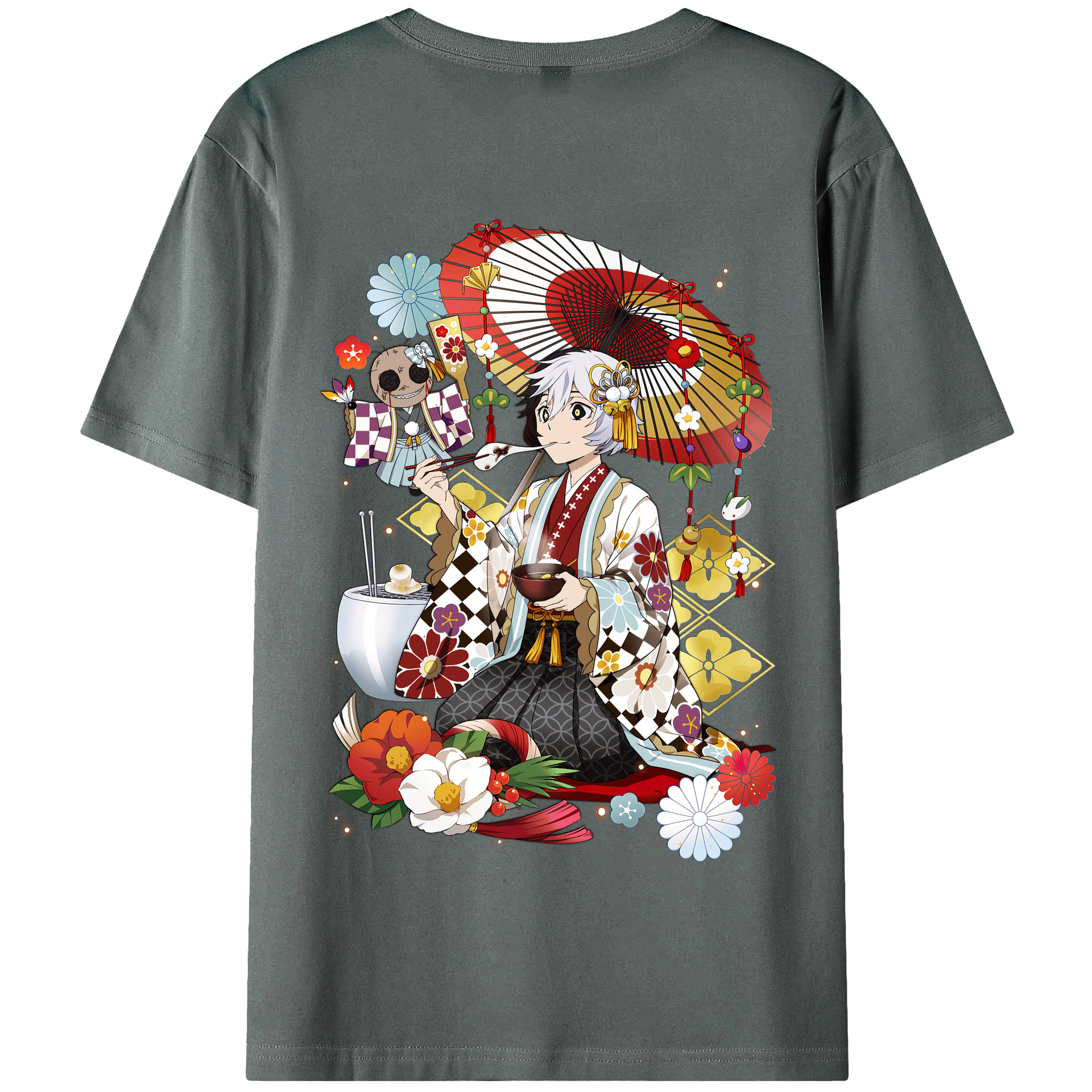 （画像用） 文豪ストレイドッグス Bungo Stray Dogs 綿100％半袖Tシャツ（背面プリント）